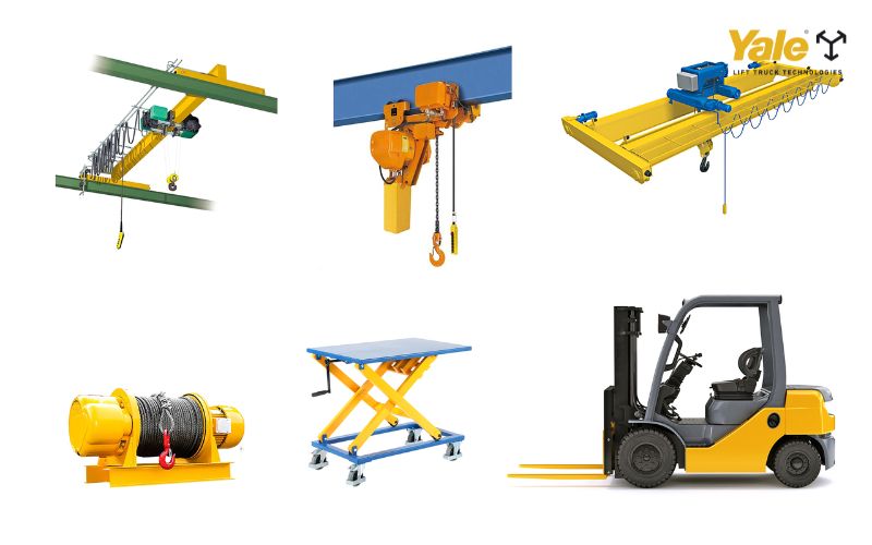 Thiết bị nâng hạ là máy móc hỗ trợ nâng, hạ vật nặng, giúp giảm sức người và tăng an toàn, hiệu quả trong công nghiệp