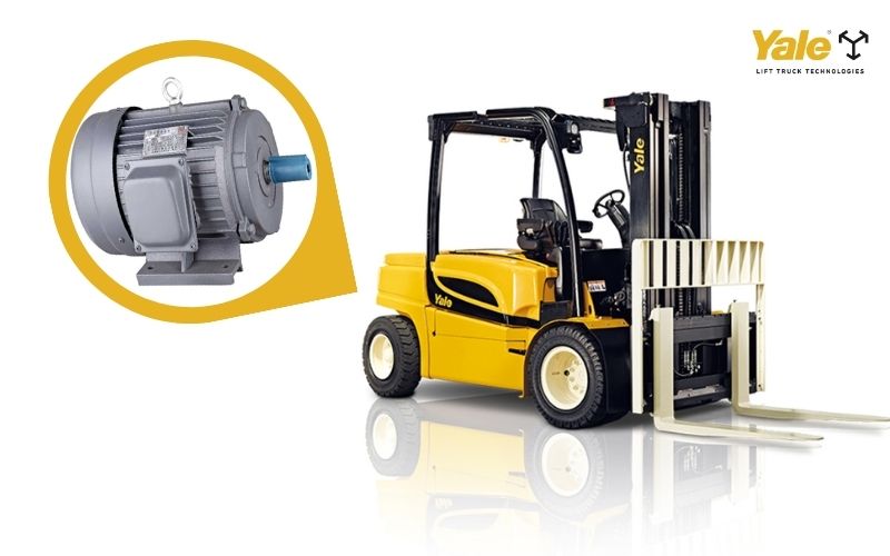 Động cơ điện xoay chiều (AC Motor) đặc biệt được ứng dụng rộng rãi trên xe nâng điện