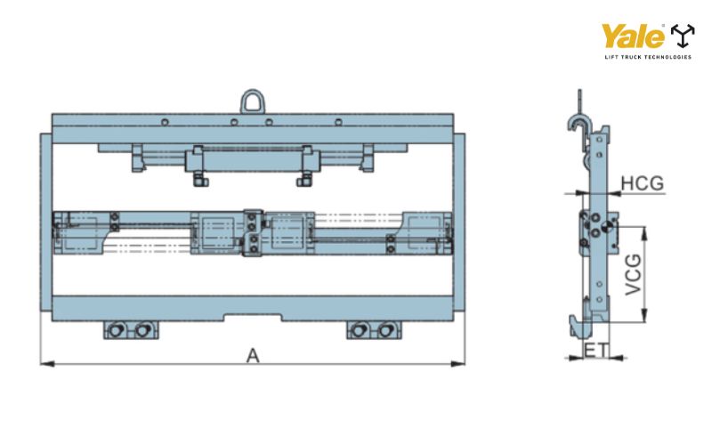 Bộ dịch giá xe nâng cho phép càng nâng trượt ngang linh hoạt, chịu tải lớn và đảm bảo hiệu suất cao trong môi trường làm việc khắt khe