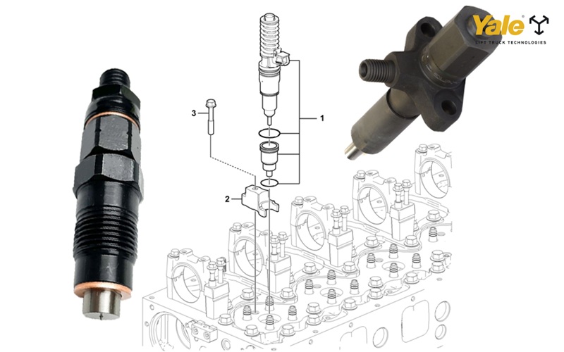 Kim phun nhiên liệu xe nâng hoạt động theo nguyên lý cơ hoặc điện tử, nhằm kiểm soát chính xác thời điểm và lượng nhiên liệu phun vào buồng đốt