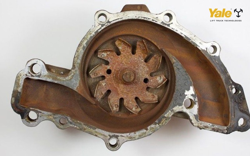 Bơm nước xe nâng hỏng có thể gây quá nhiệt, dừng máy và làm tăng chi phí sửa chữa