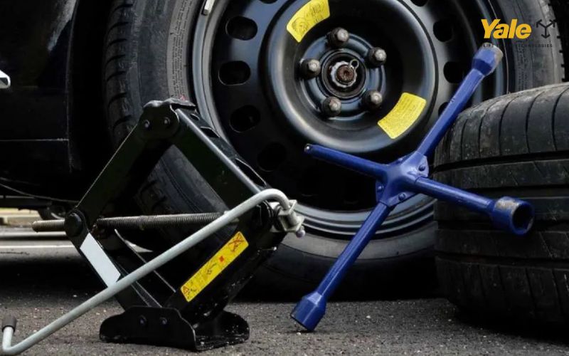 Lốp hơi xe nâng thường được bơm ở áp suất cao để chịu tải nặng, do đó tiềm ẩn nguy cơ lớn nếu thao tác không đúng